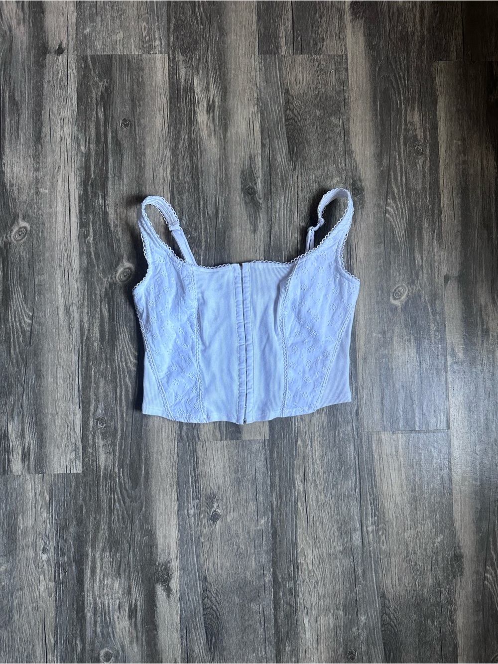 Madden NYC White Corset Crop Top Women’s Size Small Tank Top
